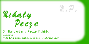 mihaly pecze business card